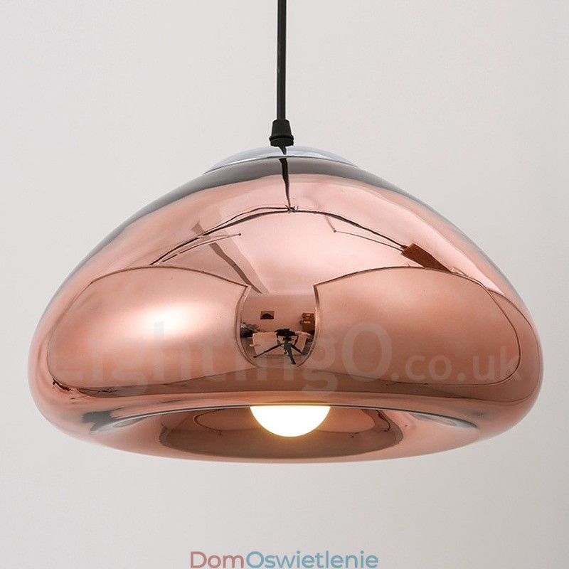Nowoczesna, współczesna lampa wisząca ze szkła z 1 kloszem