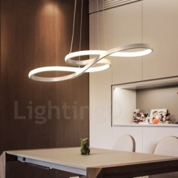 Nowoczesna, współczesna lampa wisząca ze stopu aluminium z kloszem akrylowym