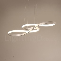 Nowoczesna, współczesna lampa wisząca ze stopu aluminium z kloszem akrylowym