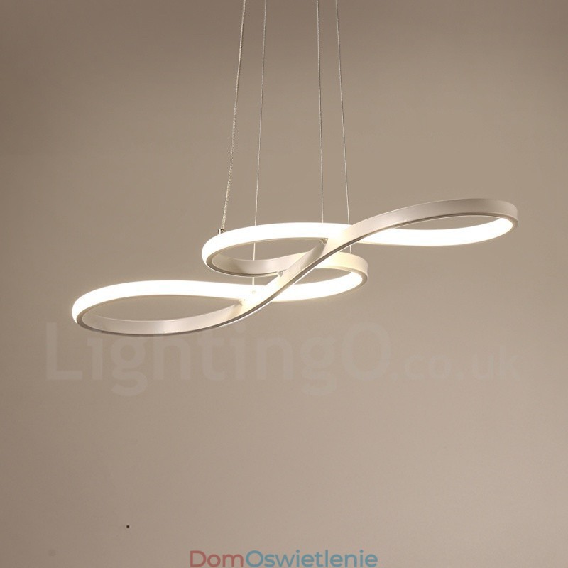 Nowoczesna, współczesna lampa wisząca ze stopu aluminium z kloszem akrylowym