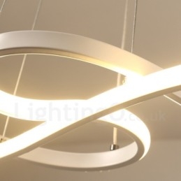 Nowoczesna, współczesna lampa wisząca ze stopu aluminium z kloszem akrylowym
