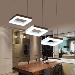 Nowoczesna, współczesna lampa wisząca ze stopu aluminium, 3 światła, z kloszem akrylowym