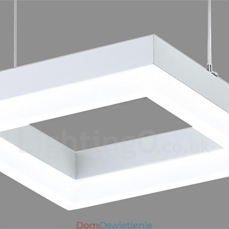 Nowoczesna, współczesna lampa wisząca ze stopu aluminium, 3 światła, z kloszem akrylowym