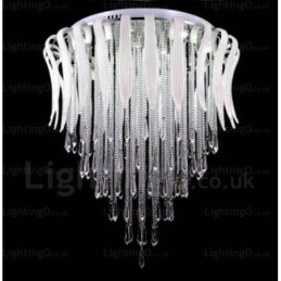 12 nowoczesnych, współczesnych lamp sufitowych z kryształowym kloszem