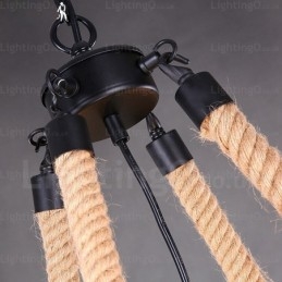 8-punktowa lampa wisząca w stylu rustykalnym