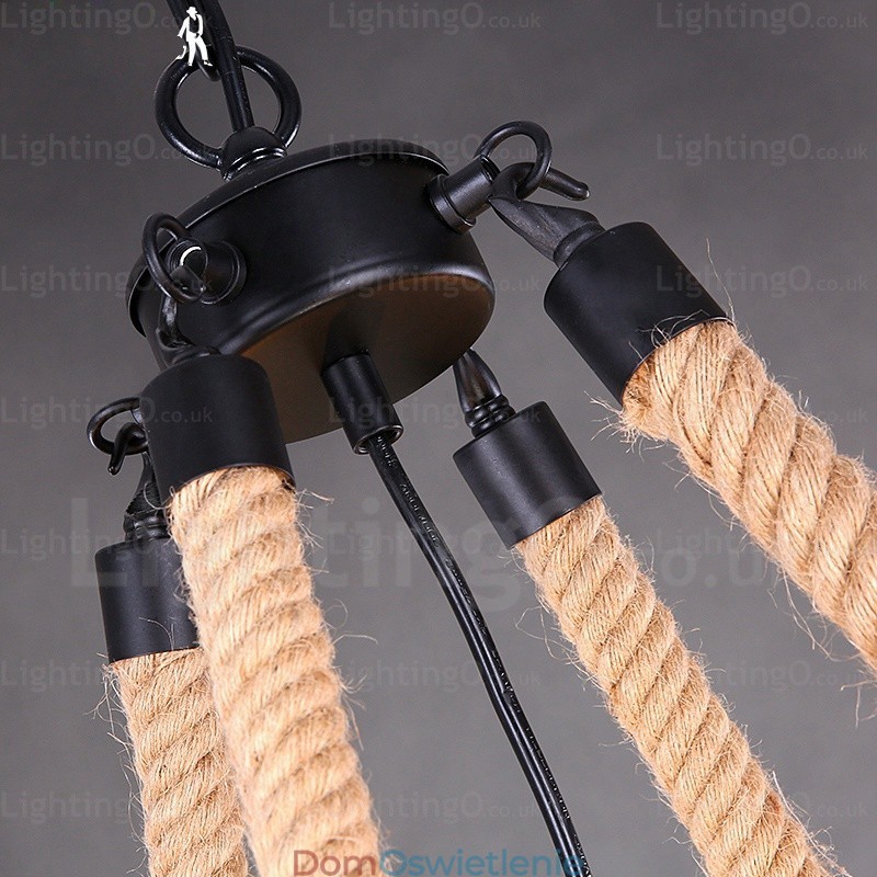 8-punktowa lampa wisząca w stylu rustykalnym