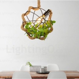 1 Lekka, rustykalna, wisząca lampa w stylu retro