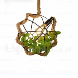 1 Lekka, rustykalna, wisząca lampa w stylu retro
