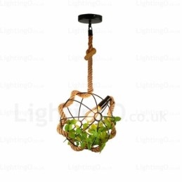 1 Lekka, rustykalna, wisząca lampa w stylu retro