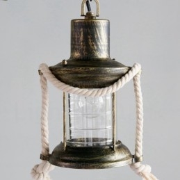 2-punktowa lampa wisząca w stylu rustykalnym vintage retro z kloszem szklanym