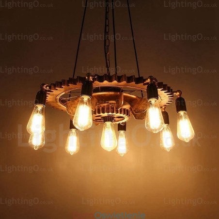 9-punktowa lampa wisząca w stylu vintage retro 9-punktowa lampa wisząca w stylu vintage retro