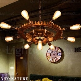 9-punktowa lampa wisząca w stylu vintage retro