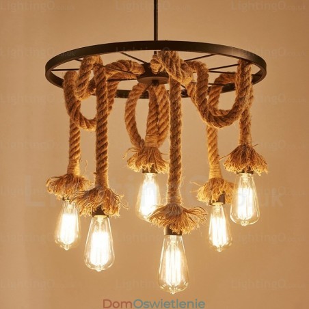 6-punktowa lampa wisząca w stylu vintage retro 6-punktowa lampa wisząca w stylu vintage retro