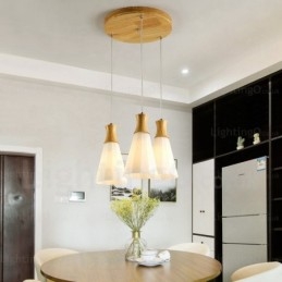 1-punktowa nowoczesna lampa wisząca w stylu nordyckim z kloszem szklanym