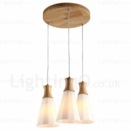 1-punktowa nowoczesna lampa wisząca w stylu nordyckim z kloszem szklanym