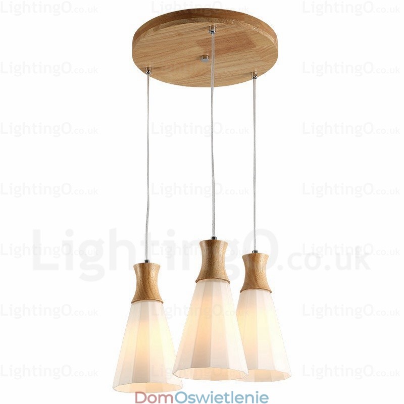 1-punktowa nowoczesna lampa wisząca w stylu nordyckim z kloszem szklanym