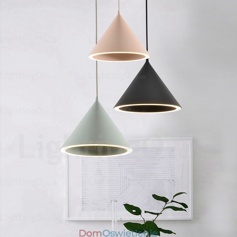 1 lampa wisząca w nowoczesnym stylu nordyckim z kloszem akrylowym