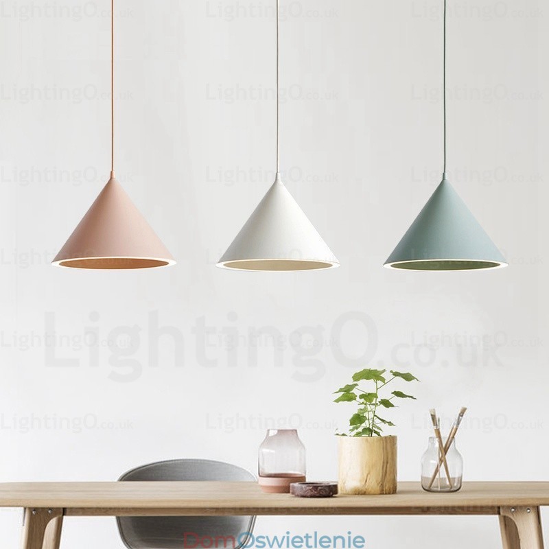 1 lampa wisząca w nowoczesnym stylu nordyckim z kloszem akrylowym