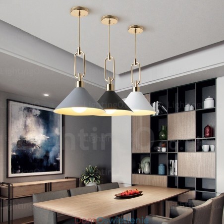 1 lampa wisząca Nordic Modern Contemporary z kloszem ze stali nierdzewnej Shops 1 lampa wisząca Nordic Modern Contemporary z kloszem ze stali nierdzewnej Shops