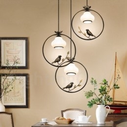 1 lampa wisząca Country Rustic Rural z kloszem szklanym
