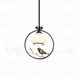 1 lampa wisząca Country Rustic Rural z kloszem szklanym