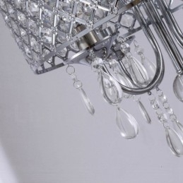 1-punktowa nowoczesna lampa wisząca z kryształowym kloszem