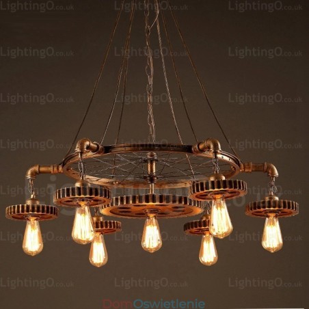 7-punktowa lampa wisząca w stylu vintage retro 7-punktowa lampa wisząca w stylu vintage retro