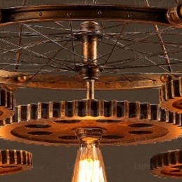 7-punktowa lampa wisząca w stylu vintage retro