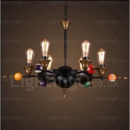 4 światła Country Rustic Vintage Retro Wisząca lampa