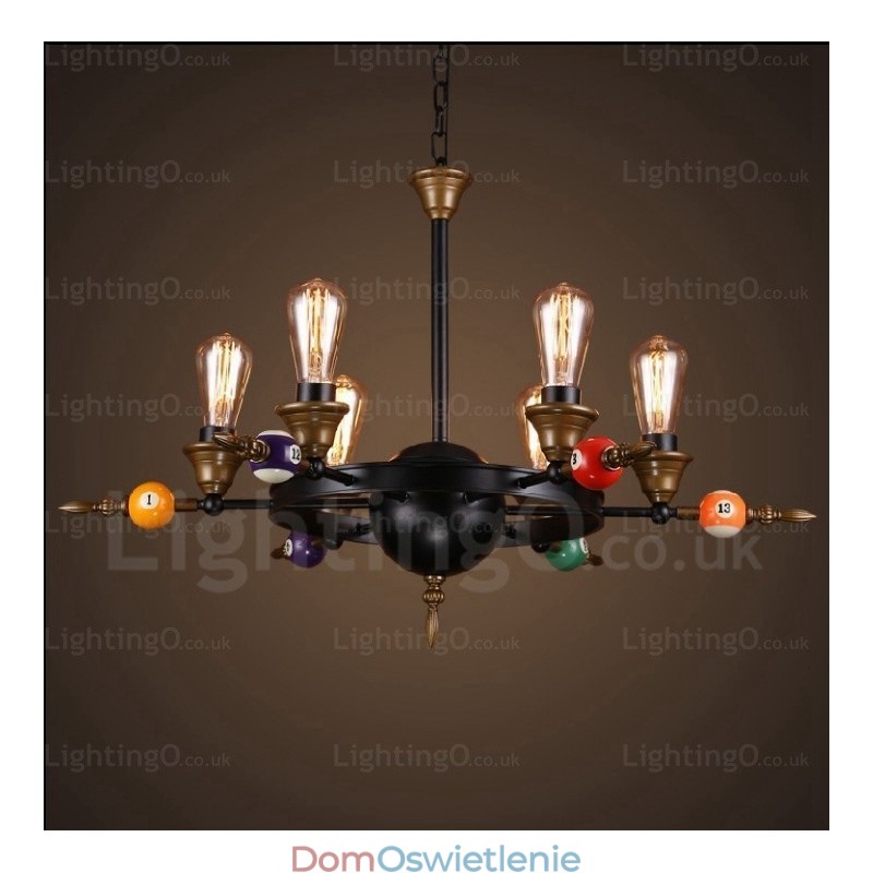 4 światła Country Rustic Vintage Retro Wisząca lampa