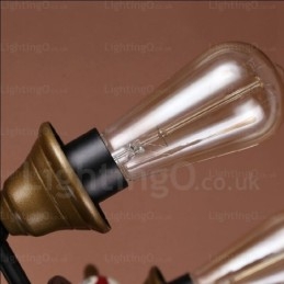 4 światła Country Rustic Vintage Retro Wisząca lampa