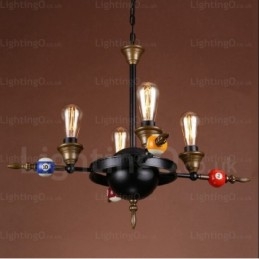 4 światła Country Rustic Vintage Retro Wisząca lampa