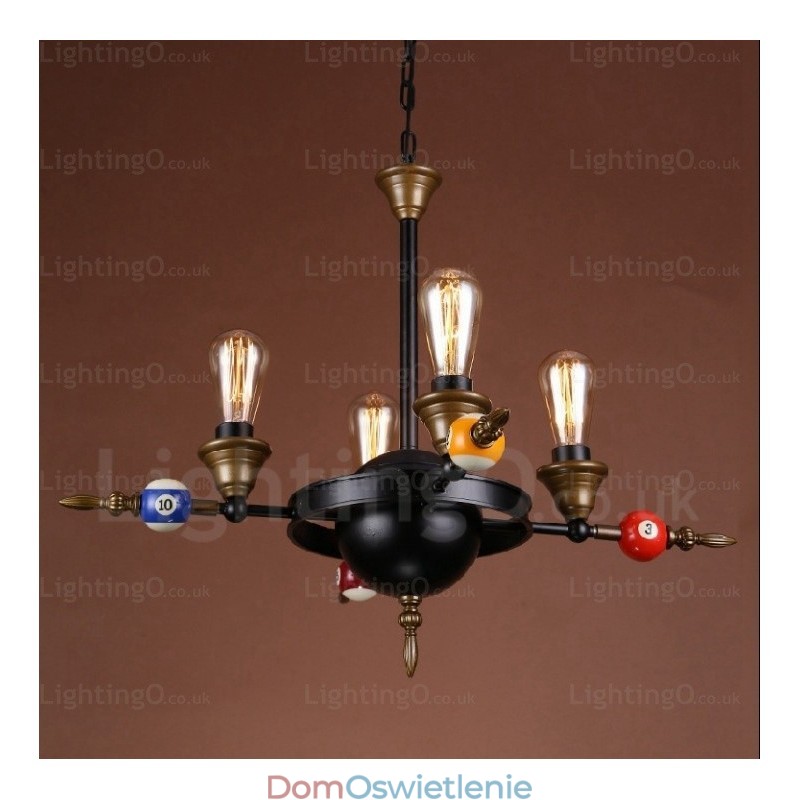 4 światła Country Rustic Vintage Retro Wisząca lampa
