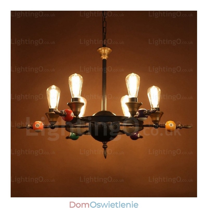 4 światła Country Rustic Vintage Retro Wisząca lampa