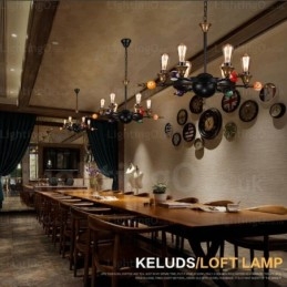 4 światła Country Rustic Vintage Retro Wisząca lampa