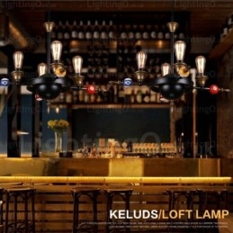 4 światła Country Rustic Vintage Retro Wisząca lampa