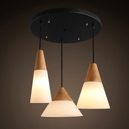 Żyrandol w stylu mini nowoczesny współczesny metalowy 3 światła lampa wisząca