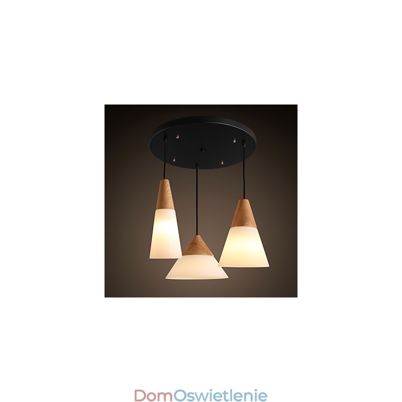 Żyrandol w stylu mini nowoczesny współczesny metalowy 3 światła lampa wisząca