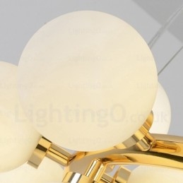 25-punktowa lampa wisząca Nordic z kloszem szklanym