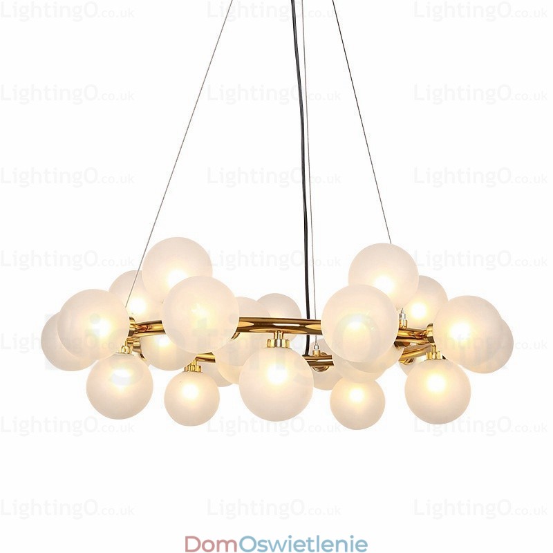 25-punktowa lampa wisząca Nordic z kloszem szklanym