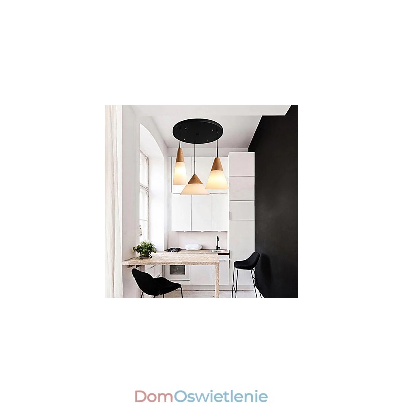 Żyrandol w stylu mini nowoczesny współczesny metalowy 3 światła lampa wisząca