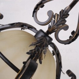 1 lampa wisząca Country Rustic z kloszem szklanym
