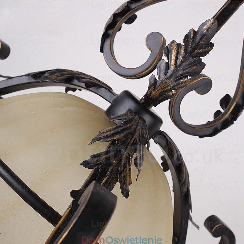 1 lampa wisząca Country Rustic z kloszem szklanym