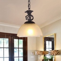 1 lampa wisząca Country Rustic z kloszem szklanym
