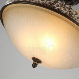 3-punktowa lampa wisząca w stylu rustykalnym z kloszem szklanym