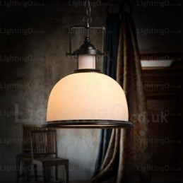 1 lampa wisząca Country Rustic z kloszem szklanym