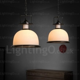 1 lampa wisząca Country Rustic z kloszem szklanym