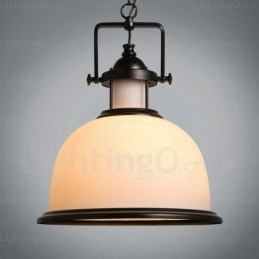 1 lampa wisząca Country Rustic z kloszem szklanym