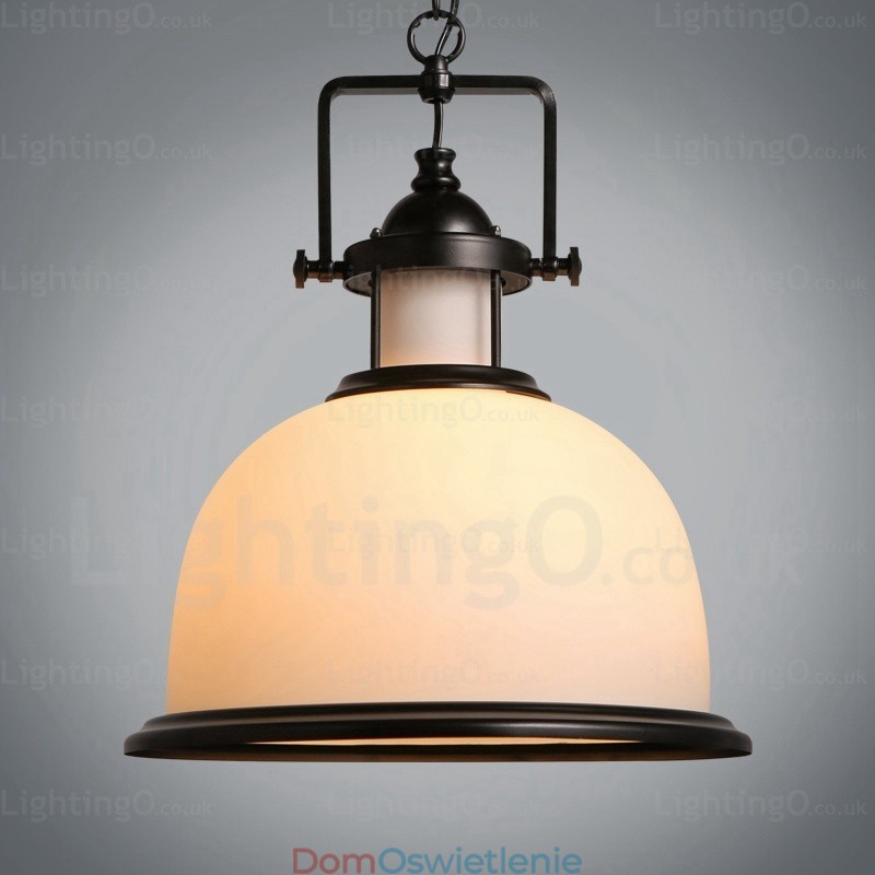 1 lampa wisząca Country Rustic z kloszem szklanym