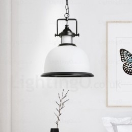 1 lampa wisząca Country Rustic z kloszem szklanym